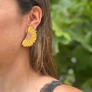 Pendientes girasol